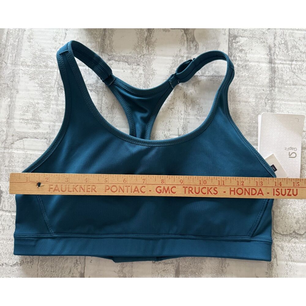 NWT Gap Polar Blue High Impact Sports Bra 36C Adjustable Straps Keyhole Sz 36C - Picture 2 of 5